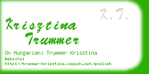 krisztina trummer business card